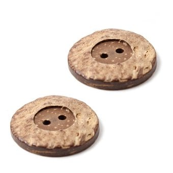 Hemline Assorted Novelty Wood Button 2 Pack