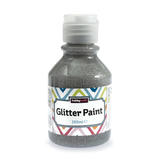 Silver Glitter Paint 150ml image number 1