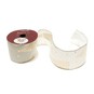 White and Gold Tree Wire Edge Velvet Ribbon 63mm x 3m image number 1