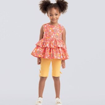 Simplicity Kids’ Dress and Leggings Sewing Pattern S9154 image number 4