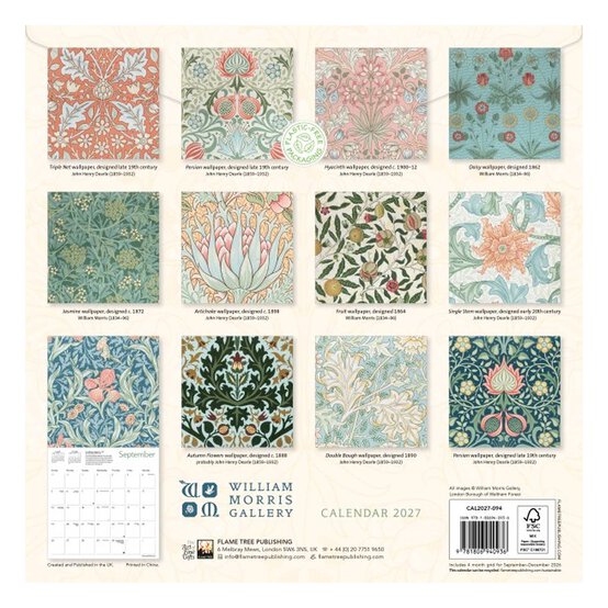 William Morris Gallery Wall Calendar 2027 image number 4