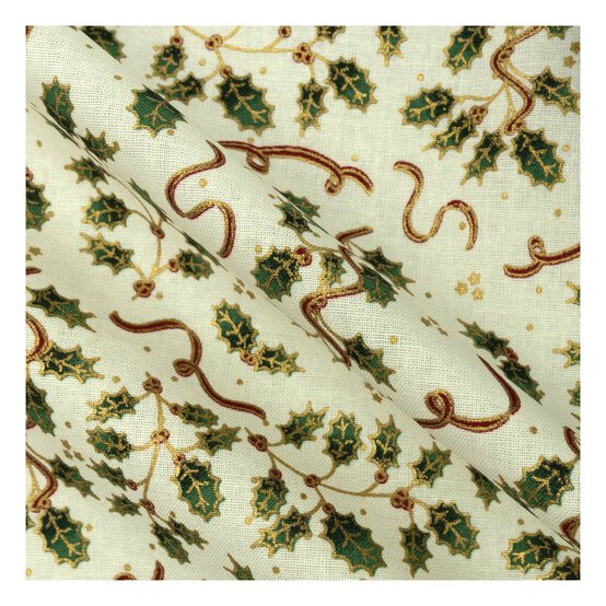 Metallic Holly Fat Quarters 4 Pack image number 4