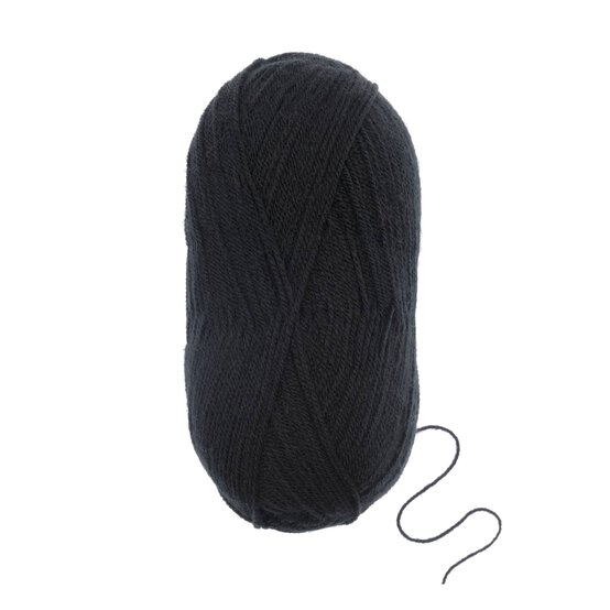Knitcraft Black Everyday 4 Ply Yarn 100g image number 3