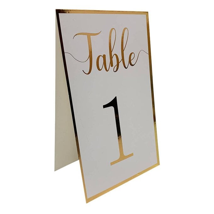 Gold Border Table Numbers 12 Pack image number 1