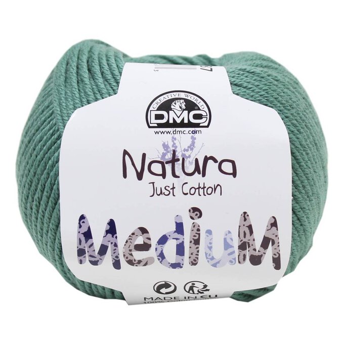 DMC 87 Jade Green Natura Medium Crochet Yarn 50g image number 1