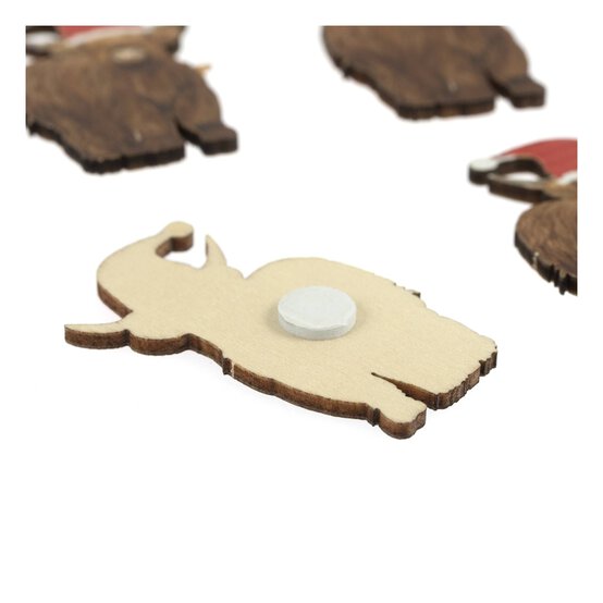 Highland Cow Wooden Toppers 4 Pack image number 4