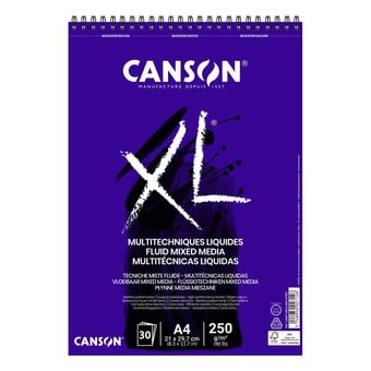 Canson XL Fluid Mixed Media Paper A4 30 Sheets
