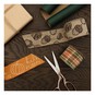 Metallic Autumn Tartan Wire Edge Printed Ribbon 63mm x 3m image number 3