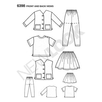New Look Child's Separates Sewing Pattern 6398 image number 2