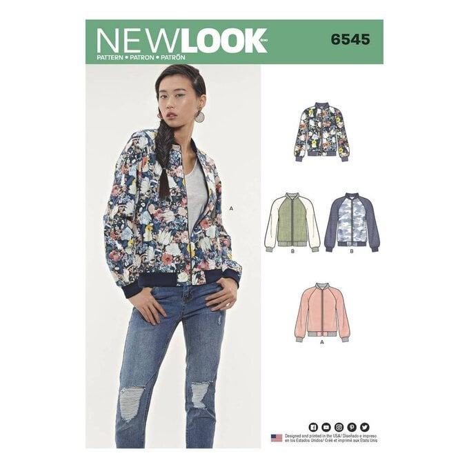 New Look Women's Flight Jacket Sewing Pattern 6545 image number 1