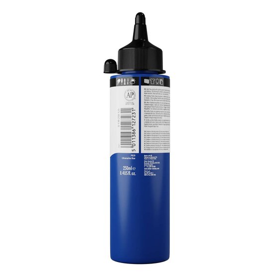 Daler-Rowney System3 Ultramarine Fluid Acrylic 250ml (123) image number 2