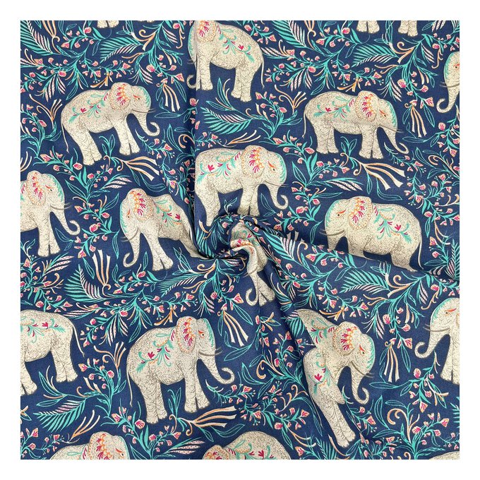 Artisan Decorative Elephant Cotton Fabric Pack 112cm x 2m Hobbycraft