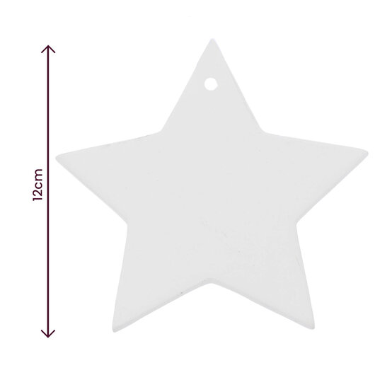 Hanging Ceramic Star Decoration 12cm  image number 6