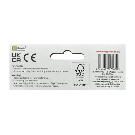 Wooden Medals 6 Pack image number 5