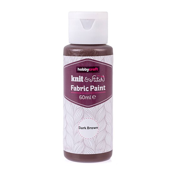 Dark Brown Fabric Paint 60ml  image number 1