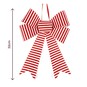 Red and White Striped Bow 32cm image number 3