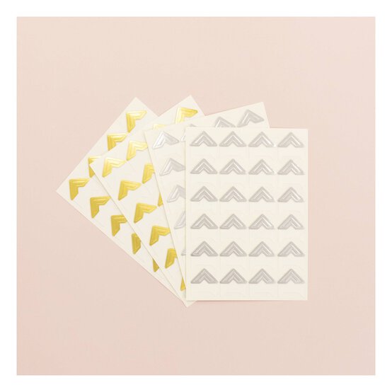 Crafter’s Companion Gold and Silver Photo Corners 192 Pack image number 3