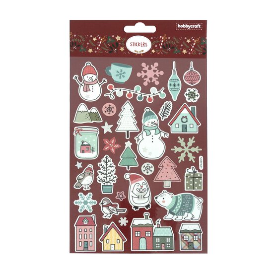 Snowman and Bear Fabric Stickers image number 4