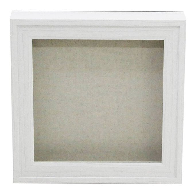 White Wash Magnetic Hinge Box Frame 8 x 8 Inches image number 1