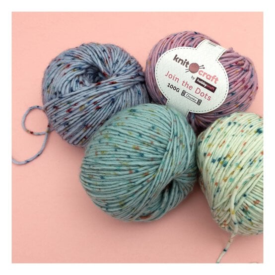 Knitcraft Teal Print Join the Dots Yarn 100g image number 5