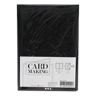 Black Cards and Envelopes A6 6 Pack