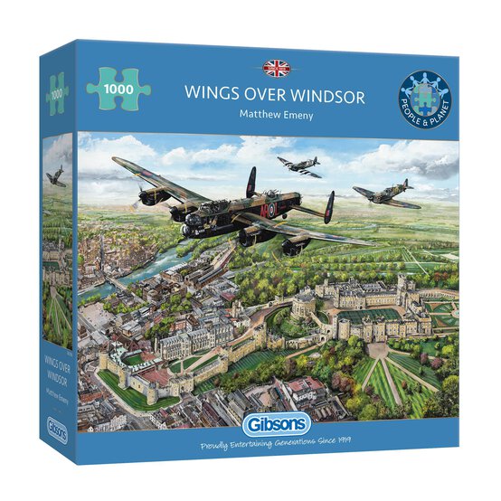 Gibsons Wings Over Windsor Jigsaw Puzzle 1000 Pieces image number 1