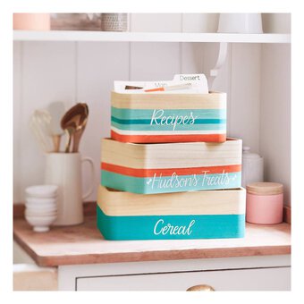 Wooden Deco Storage Set 3 Pieces