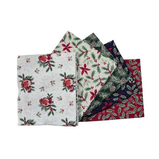 Merry Little Robin Fat Quarters 5 Pack image number 1
