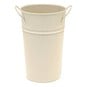 Cream Zinc Bucket Vase 20cm image number 1