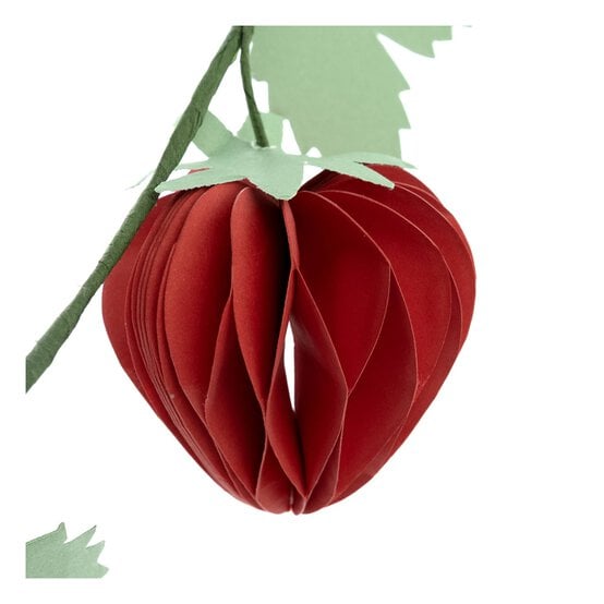 Strawberry Paper Garland 1.3m image number 3