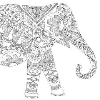 Free Elephant Zentangle Download