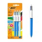 Assorted BIC 4 Colours Original and Fun Pens 3 Pack image number 2