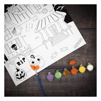 Haunted House Colour-in Canvas