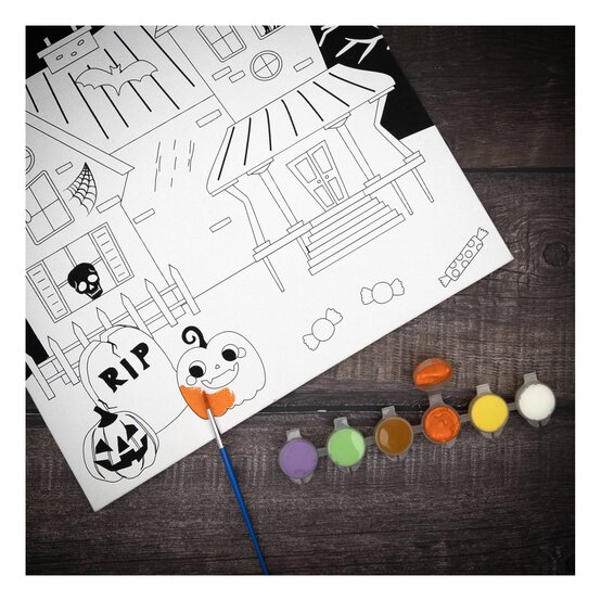 Haunted House Colour-in Canvas image number 2