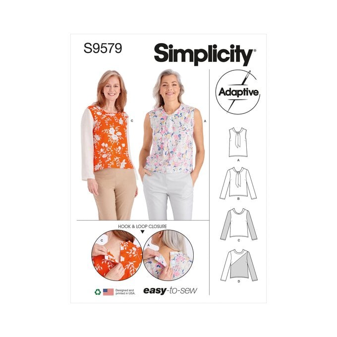 Simplicity Adaptive Tops Sewing Pattern S9579 (14-22) image number 1