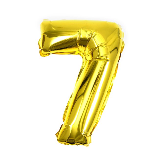 Gold Foil Number 7 Balloon image number 1