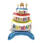 Standing Foil Happy Birthday Cake Balloon 60cm image number 2