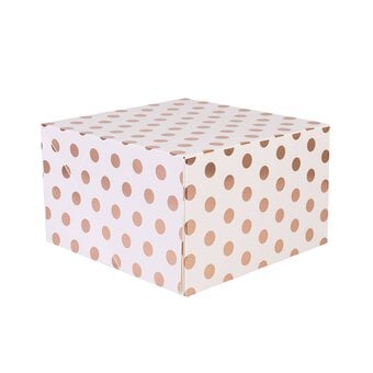 Rose Gold Polka Dot Cake Box 10 Inches