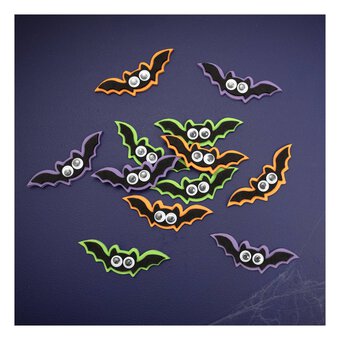 Googly Eye Bat Foam Stickers 12 Pack