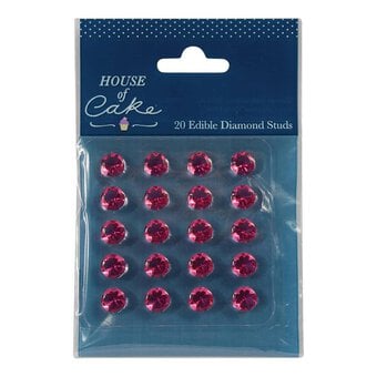 Pink Edible Diamond Jelly Studs 20 Pack image number 2