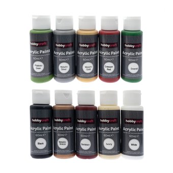 Seasonal Acrylic Craft Paint 60ml 10 Pack