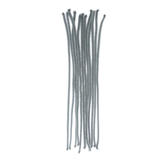 Grey Pipe Cleaners 12 Pack image number 1