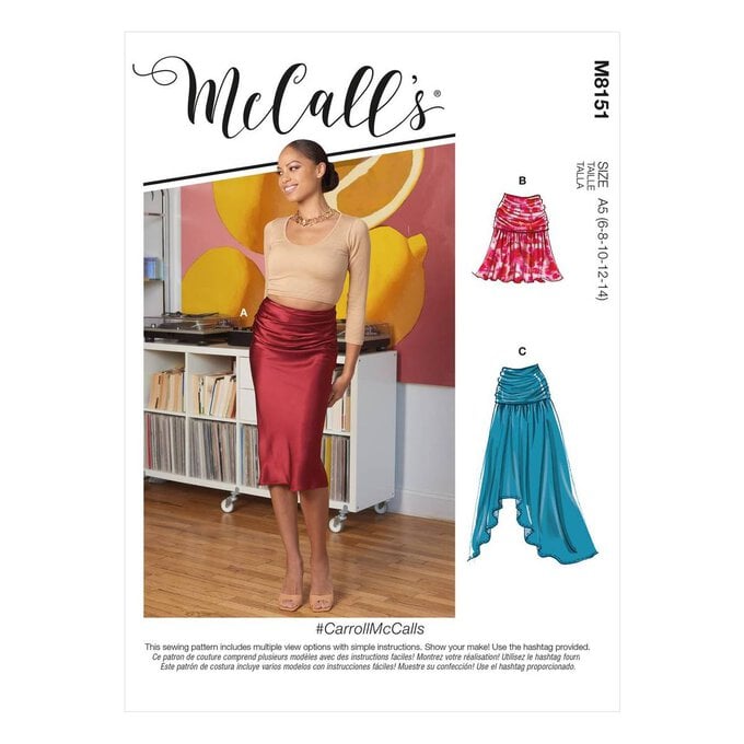 McCall’s Caroll Skirts Sewing Pattern M8151 (16-24) image number 1