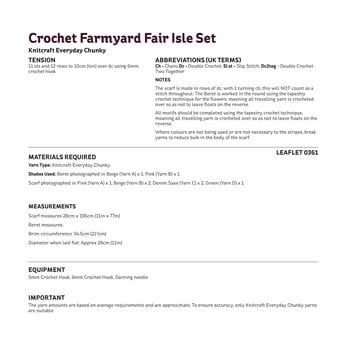 Knitcraft Crochet Farmyard Fair Isle Set Digital Pattern 0361 image number 7