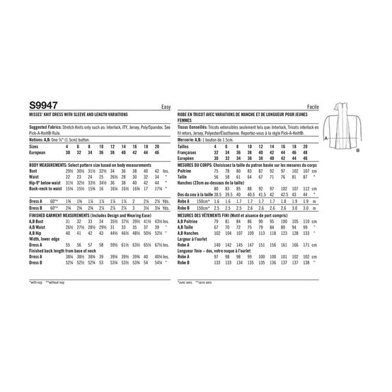 Simplicity Women's Dress Sewing Pattern S9947 (P5 12-20) image number 2