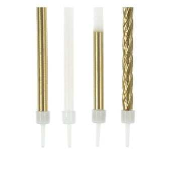 Whisk Gold Metallic Candles 24 Pack image number 3