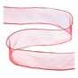 Red Wire Edge Organza Ribbon 63mm x 3m image number 1