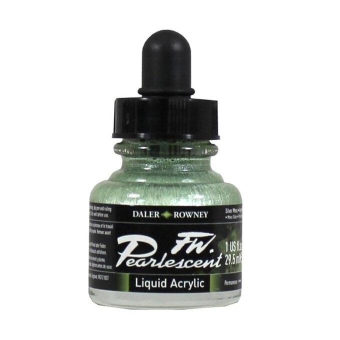 Daler-Rowney Silver Moss FW Pearlescent Liquid Acrylic 29.5ml image number 1