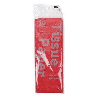 Red Tissue Paper 65cm x 50cm 10 Pack