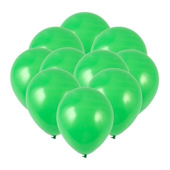 Green Latex Balloons 10 Pack